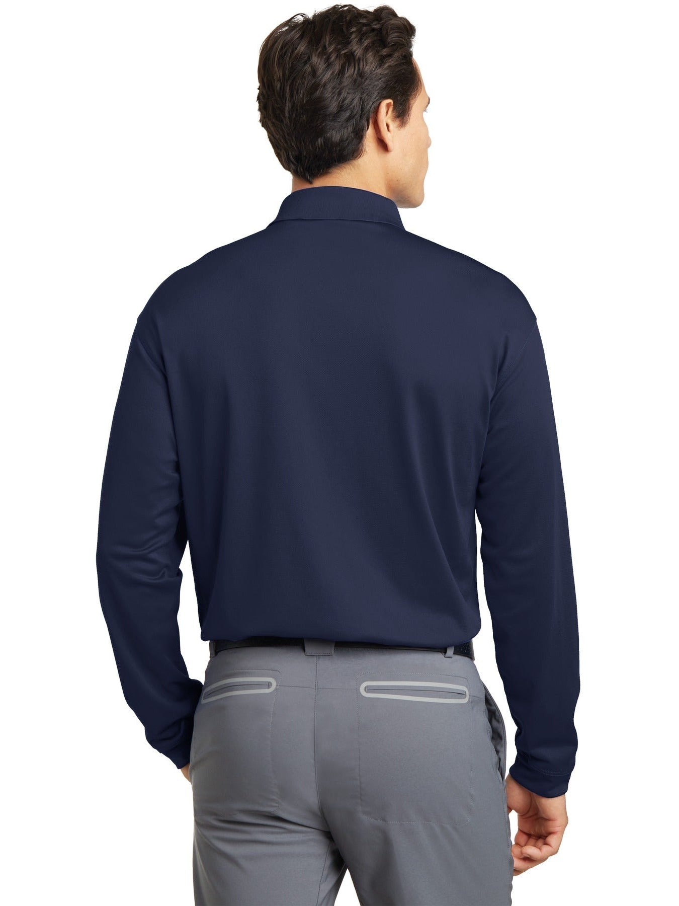 no-logo NIKE Tall Long Sleeve Dri-FIT Stretch Tech Polo-Regular-NIKE-Thread Logic