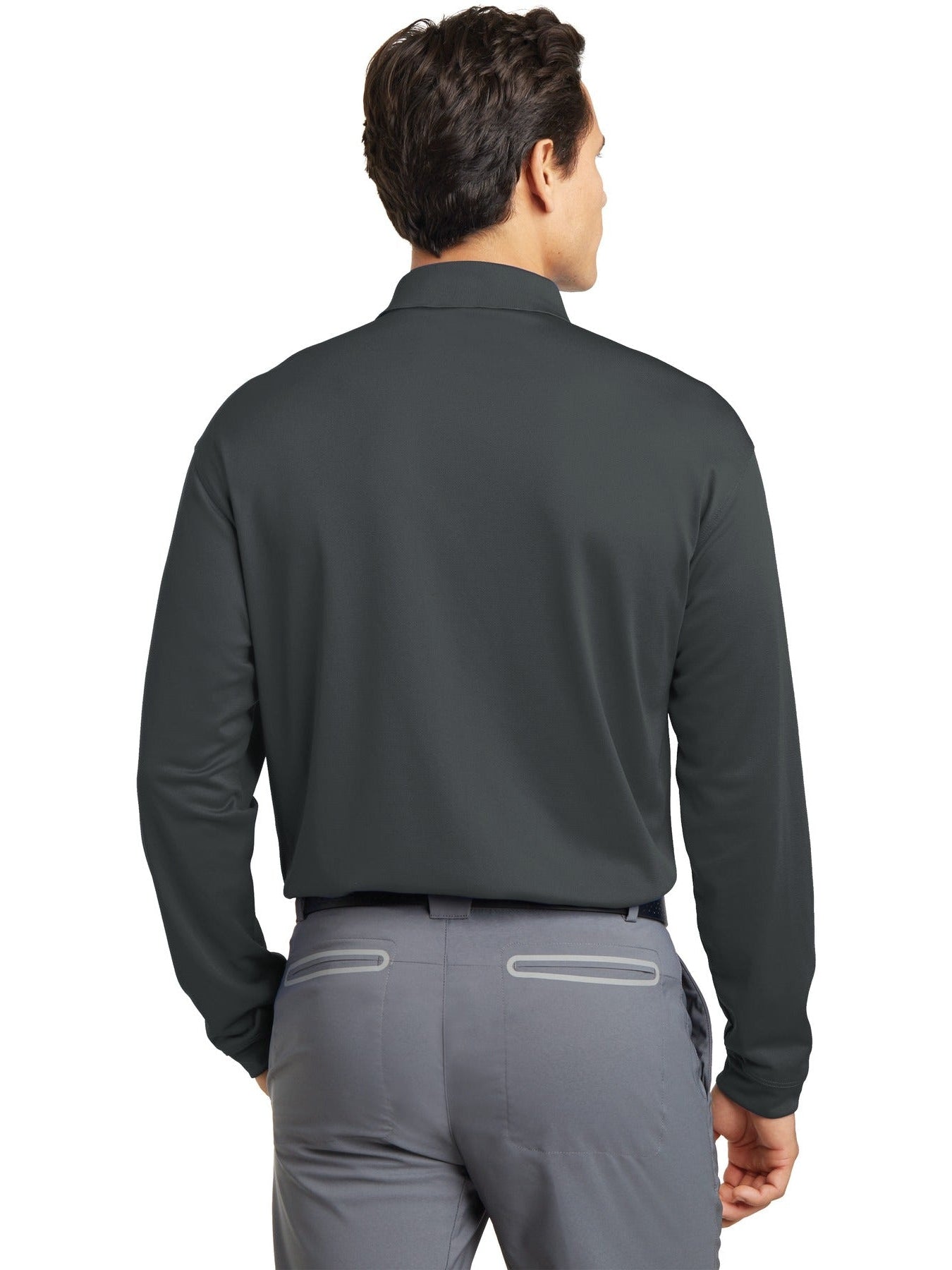 no-logo NIKE Tall Long Sleeve Dri-FIT Stretch Tech Polo-Regular-NIKE-Thread Logic