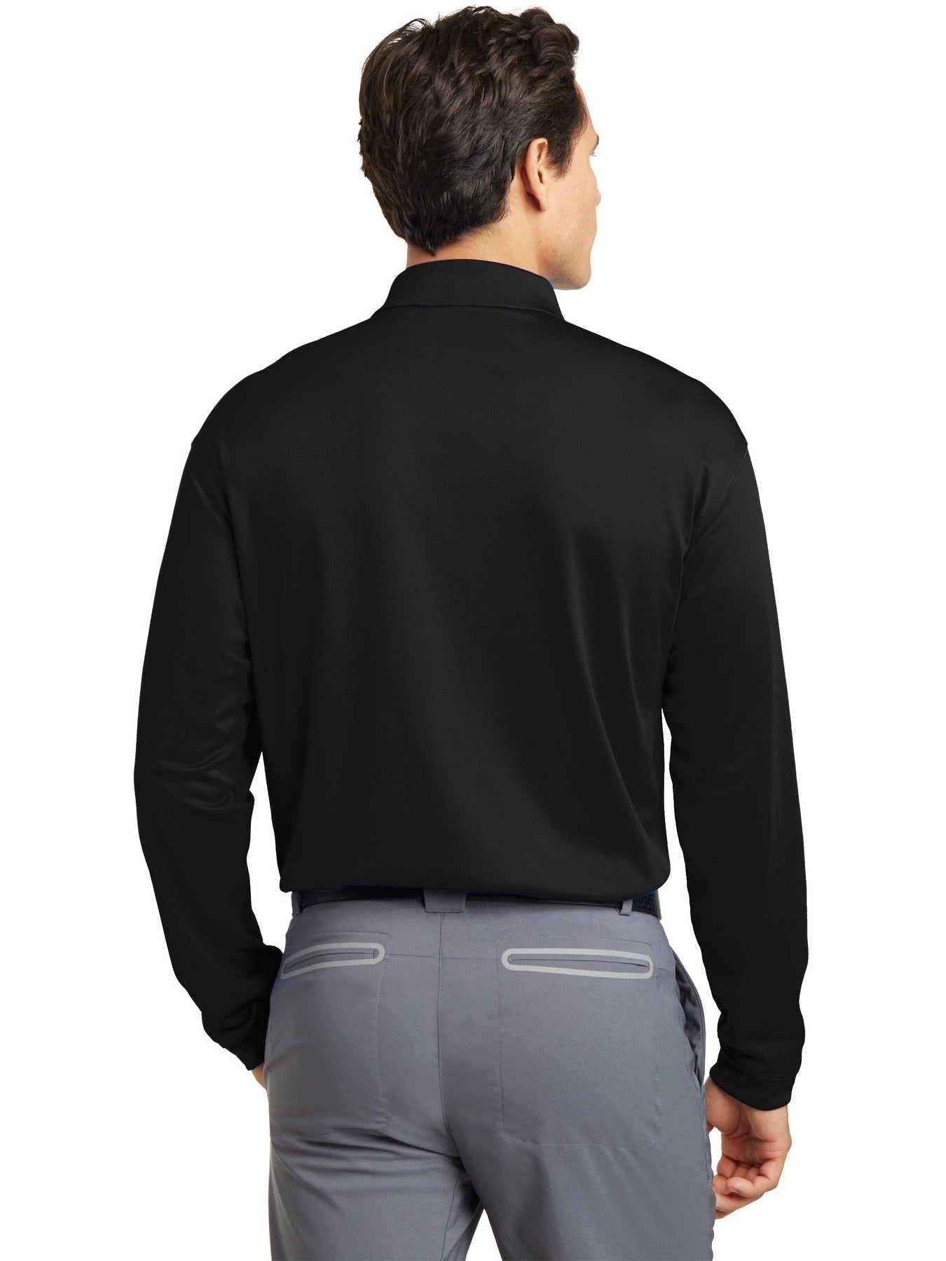 no-logo NIKE Tall Long Sleeve Dri-FIT Stretch Tech Polo-Regular-NIKE-Thread Logic