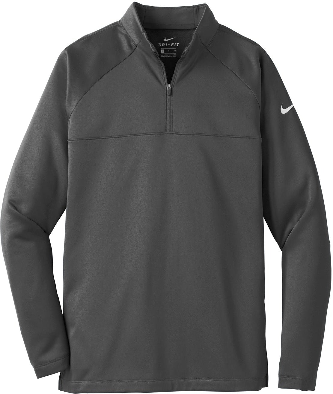 No-Logo CLOSEOUT - NIKE Therma-FIT 1/2-Zip Fleece-Active-Nike-Anthracite/Anthracite-XS-Thread Logic