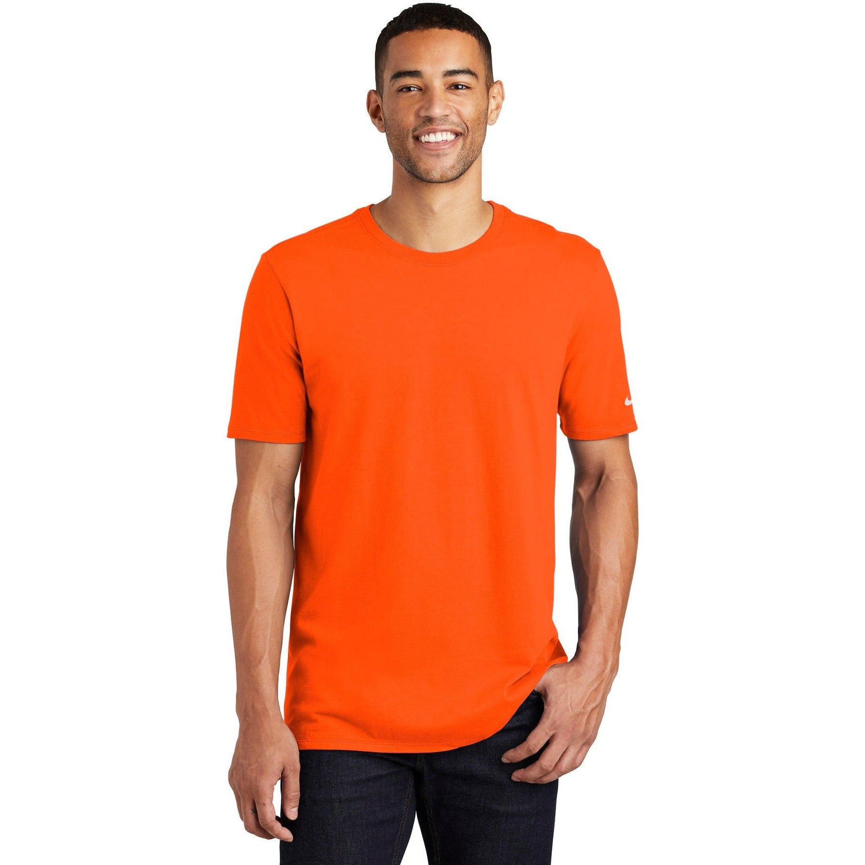 no-logo CLOSEOUT - Nike Core Cotton Tee-Nike-Brilliant Orange-S-Thread Logic