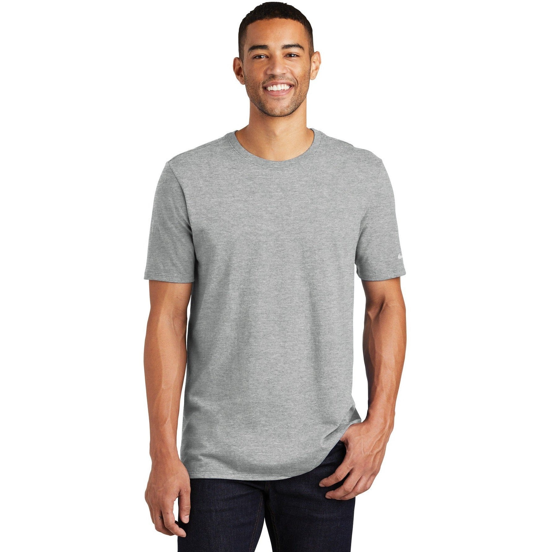 no-logo CLOSEOUT - Nike Core Cotton Tee-Nike-Dark Grey Heather-2XL-Thread Logic