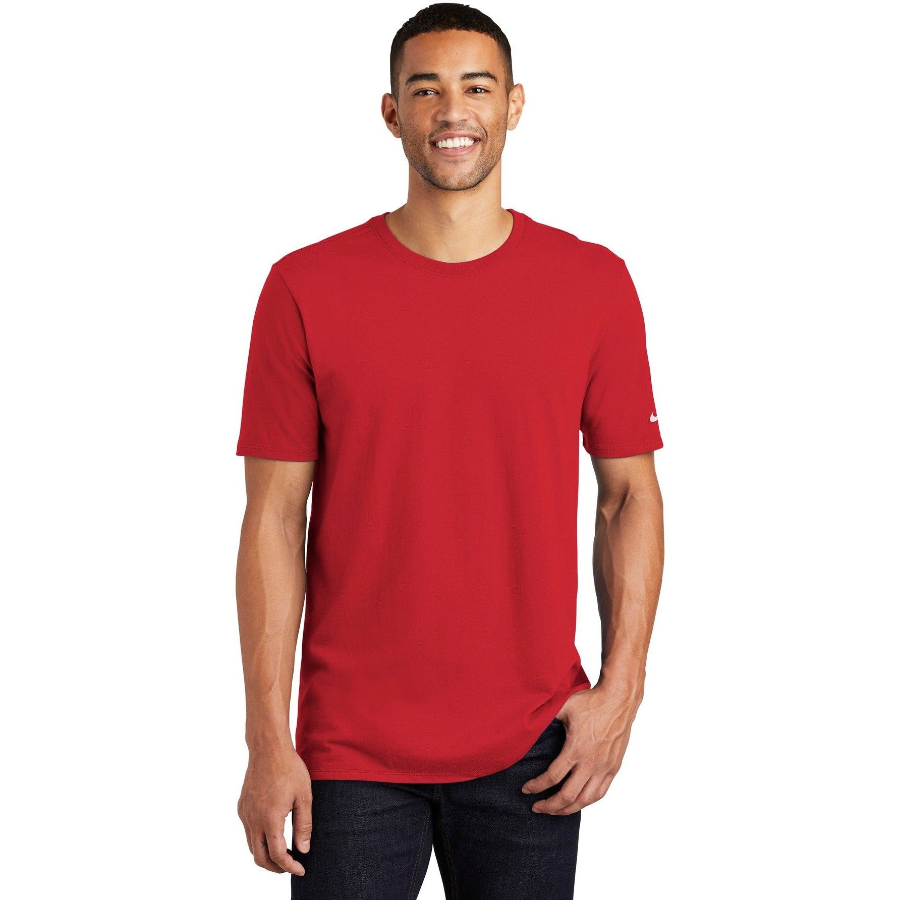 no-logo CLOSEOUT - Nike Core Cotton Tee-Nike-Gym Red-XS-Thread Logic