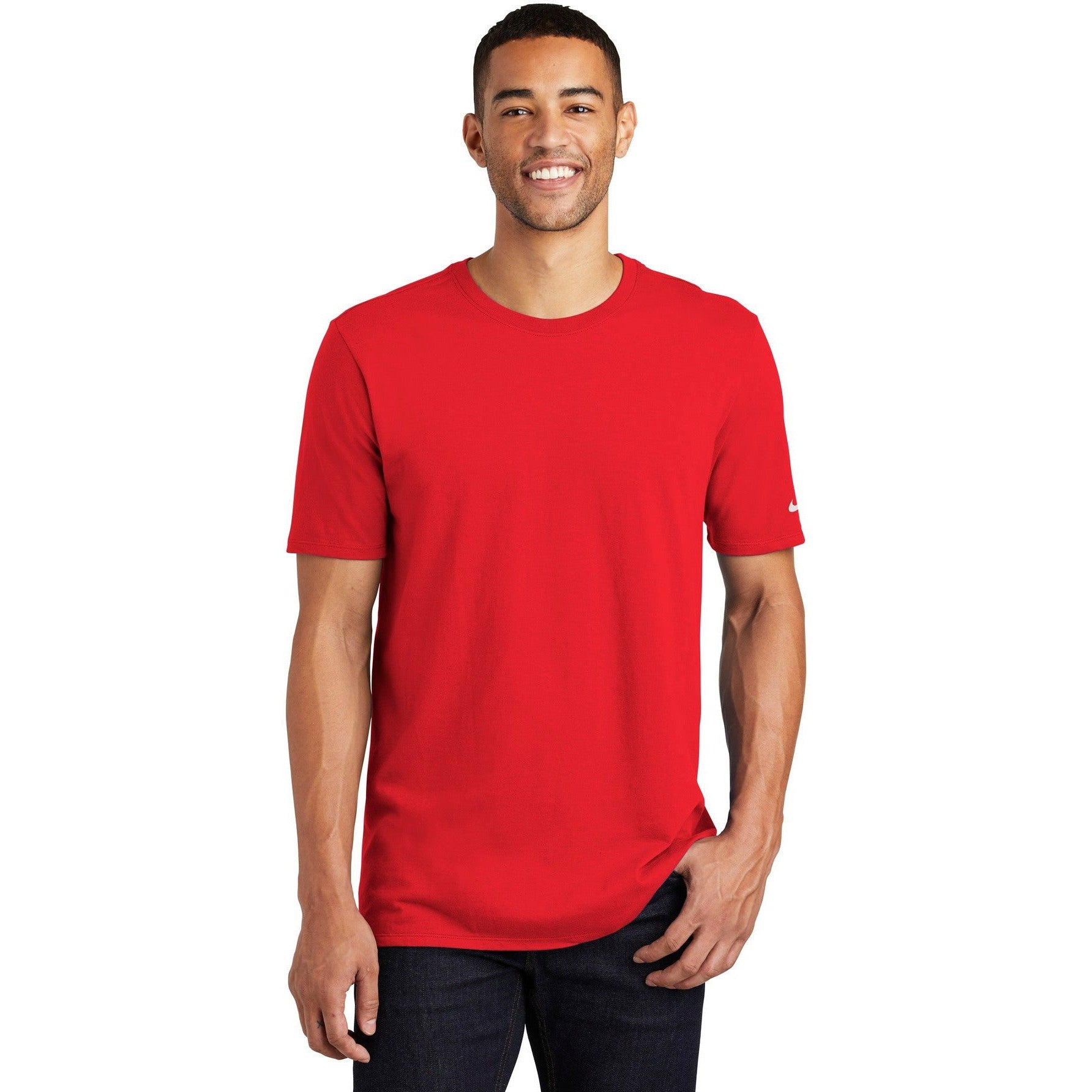 no-logo CLOSEOUT - Nike Core Cotton Tee-Nike-University Red-S-Thread Logic