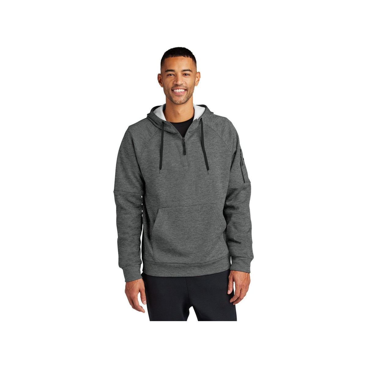 no-logo Nike Therma-FIT Pocket 1/4-Zip Fleece Hoodie-Nike-Thread Logic