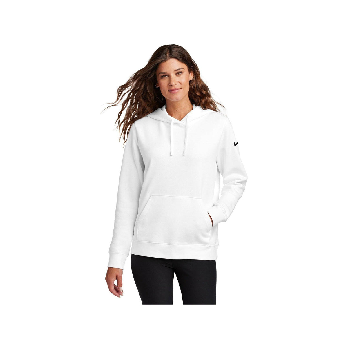 no-logo Nike Ladies Club Fleece Sleeve Swoosh Pullover Hoodie-Nike-Thread Logic