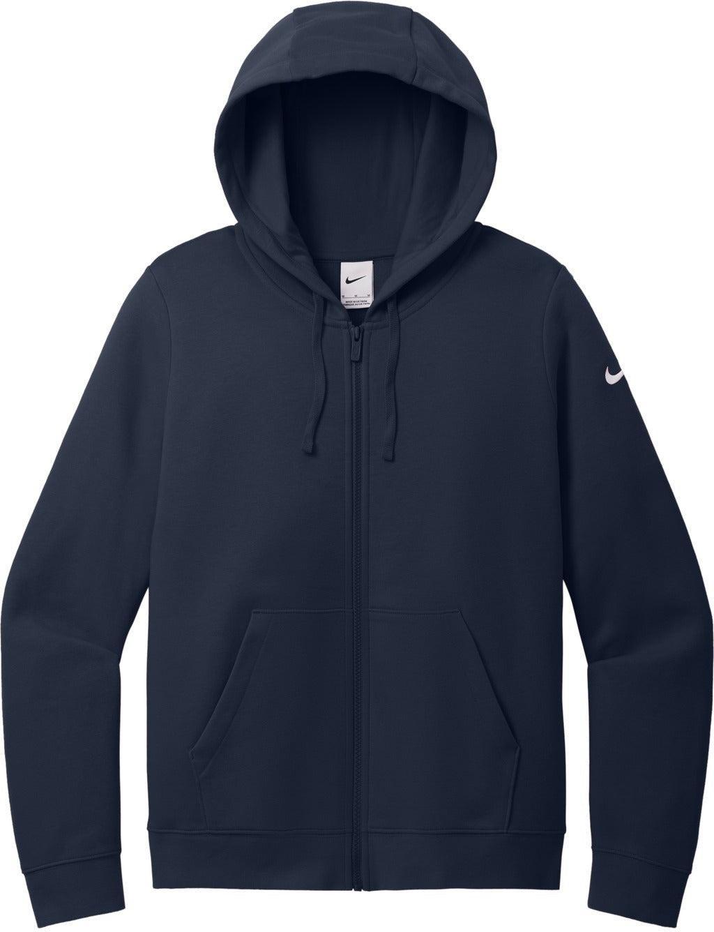 Nike Women's Club Fleece Sleeve Swoosh Full-Zip Hoodie