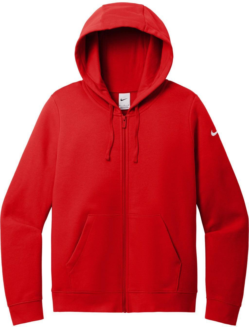 Nike Women's Club Fleece Sleeve Swoosh Full-Zip Hoodie