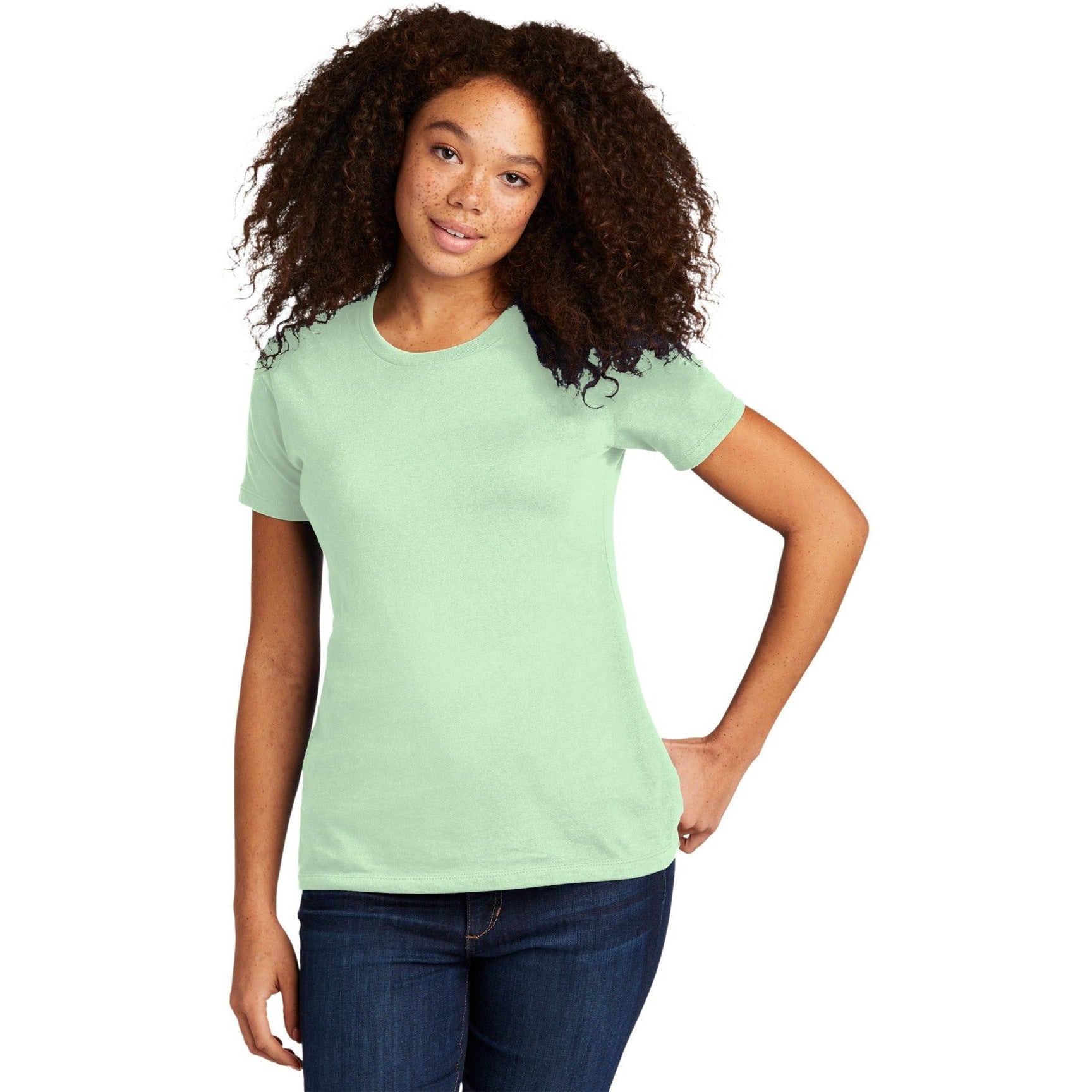 no-logo CLOSEOUT - Next Level Apparel Women's Cotton Tee-Next Level-Mint-XS-Thread Logic