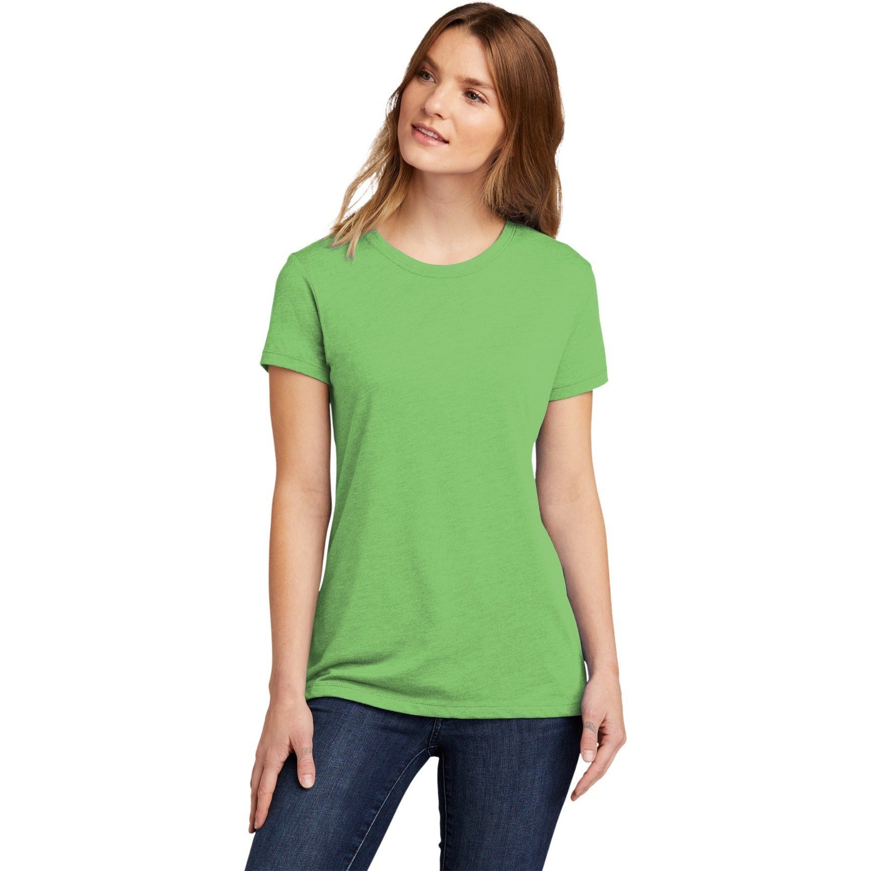 no-logo CLOSEOUT - Next Level Apparel Women's CVC Tee-Next Level-Apple Green-XS-Thread Logic