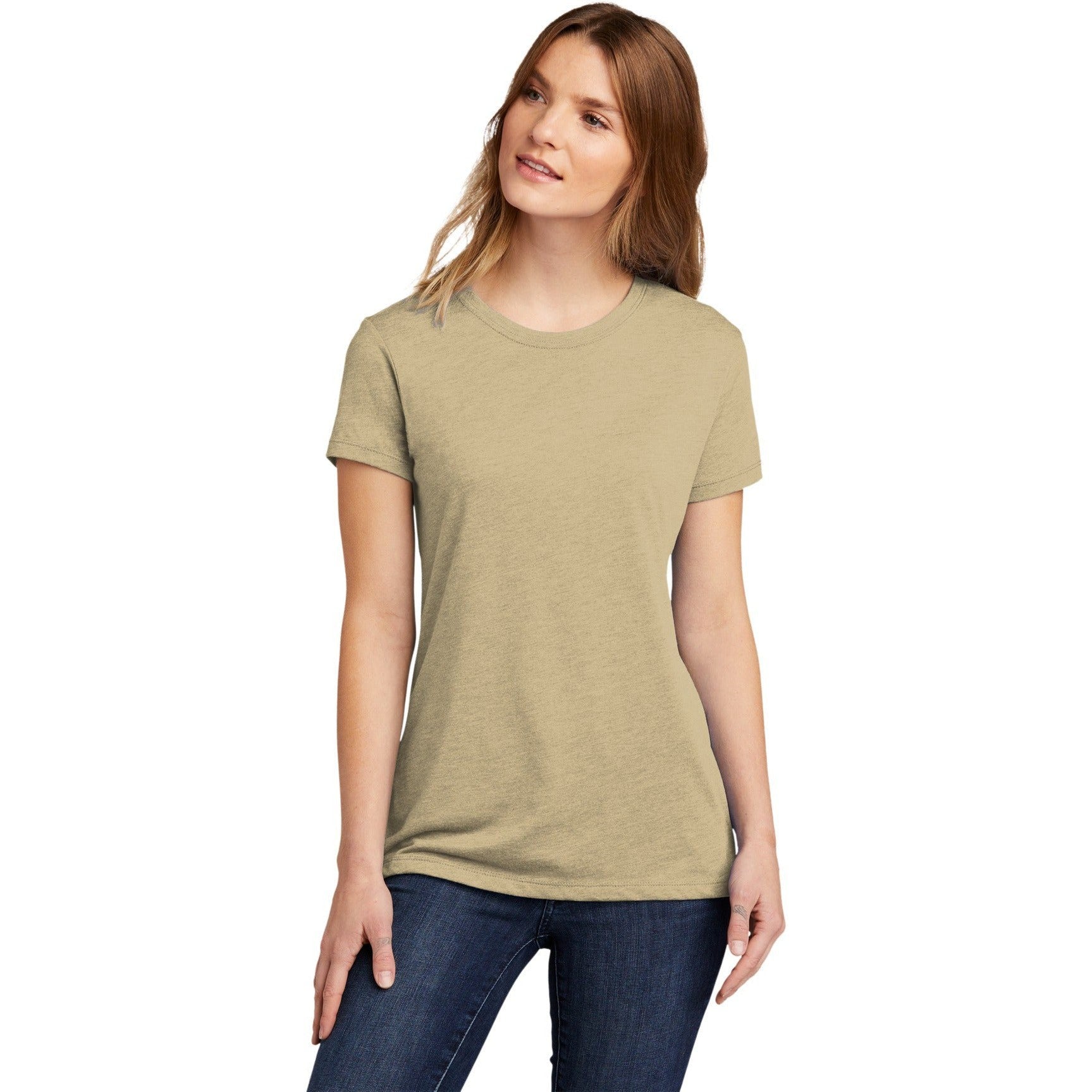 no-logo CLOSEOUT - Next Level Apparel Women's CVC Tee-Next Level-Cream-XS-Thread Logic