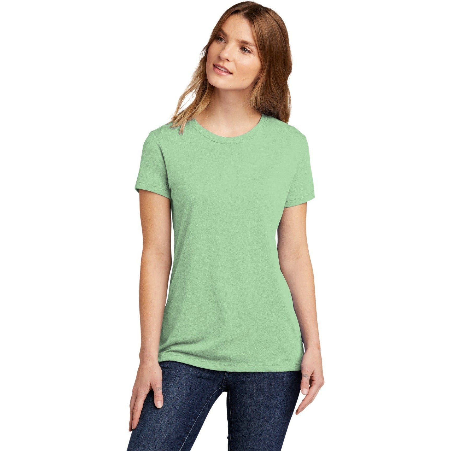 no-logo CLOSEOUT - Next Level Apparel Women's CVC Tee-Next Level-Mint-S-Thread Logic