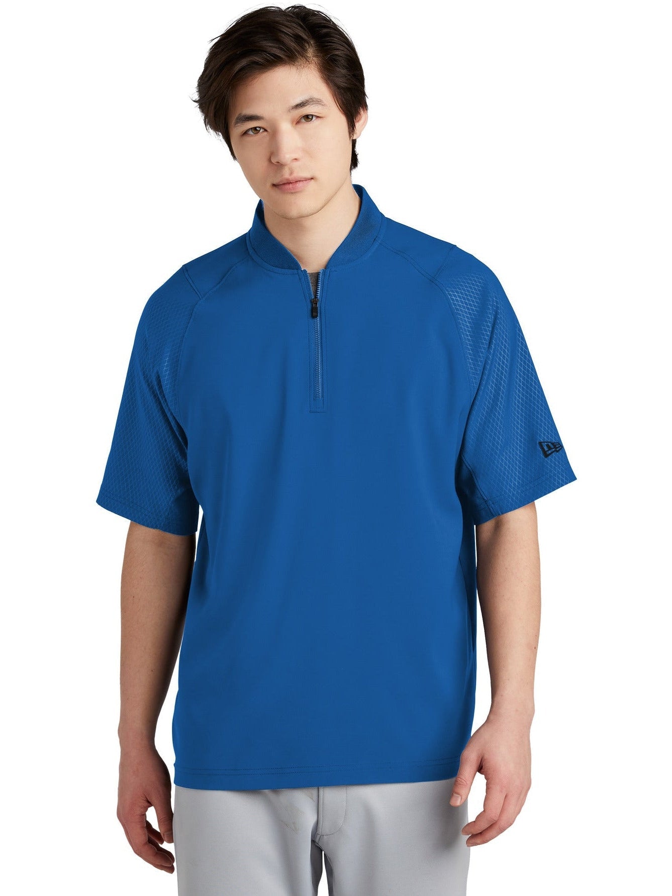 no-logo New Era Cage Short Sleeve 1/4-Zip Jacket-Regular-New Era-Thread Logic