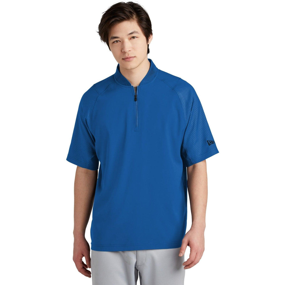 no-logo New Era Cage Short Sleeve 1/4-Zip Jacket-Regular-New Era-Thread Logic