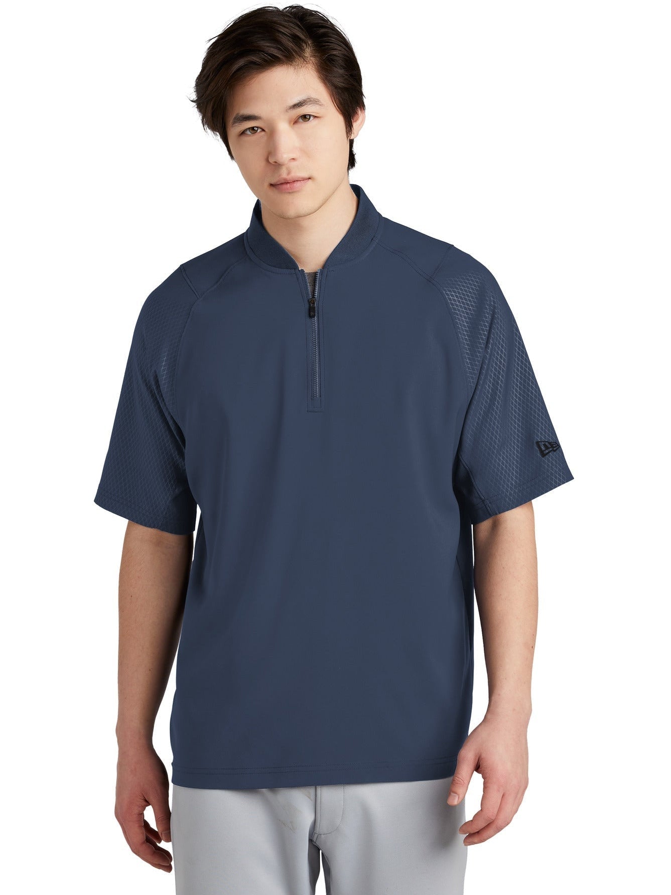 no-logo New Era Cage Short Sleeve 1/4-Zip Jacket-Regular-New Era-Thread Logic