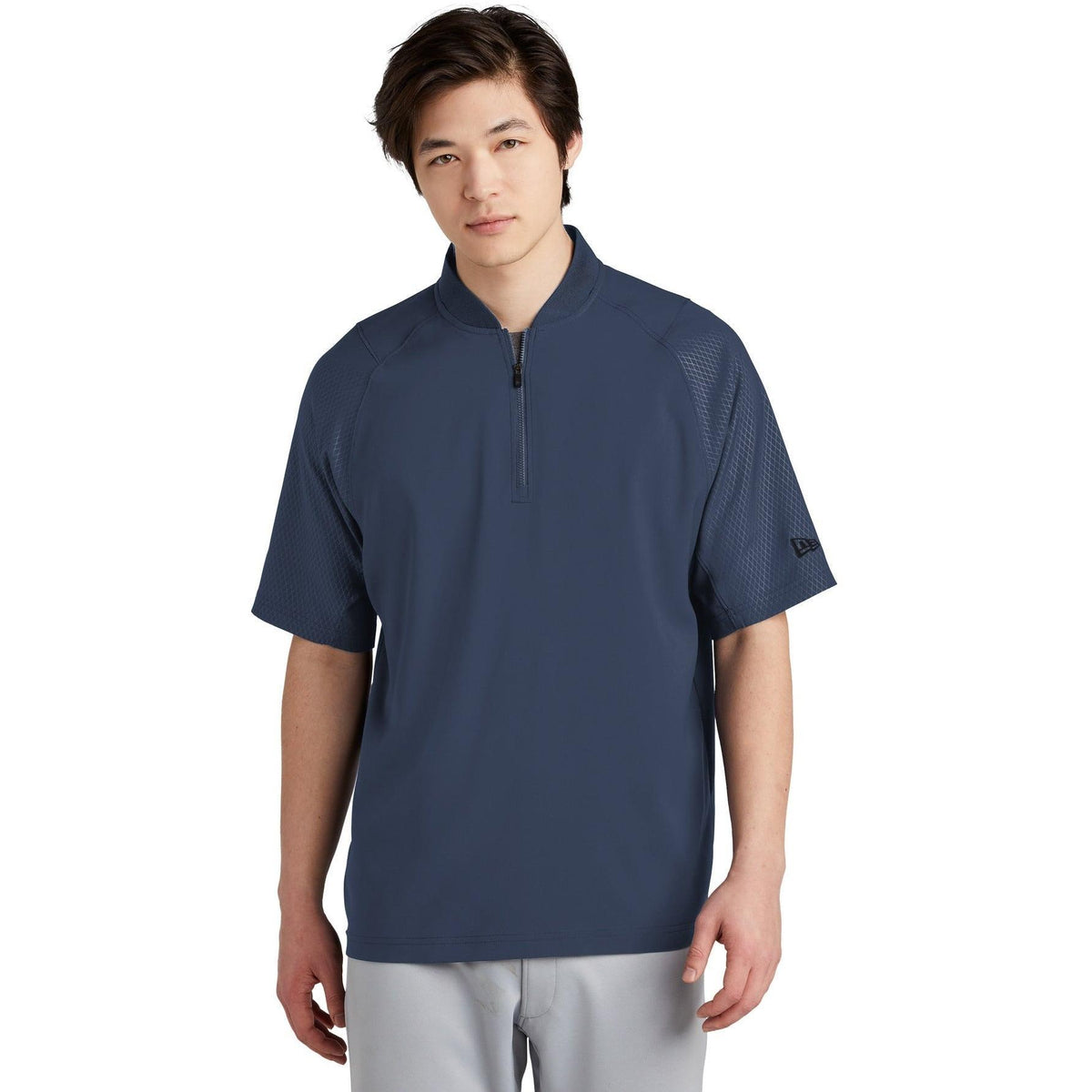 no-logo New Era Cage Short Sleeve 1/4-Zip Jacket-Regular-New Era-Thread Logic
