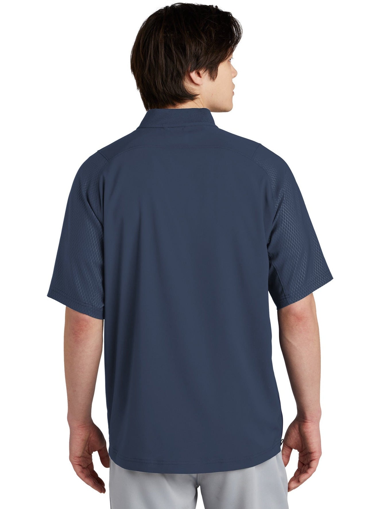no-logo New Era Cage Short Sleeve 1/4-Zip Jacket-Regular-New Era-Thread Logic