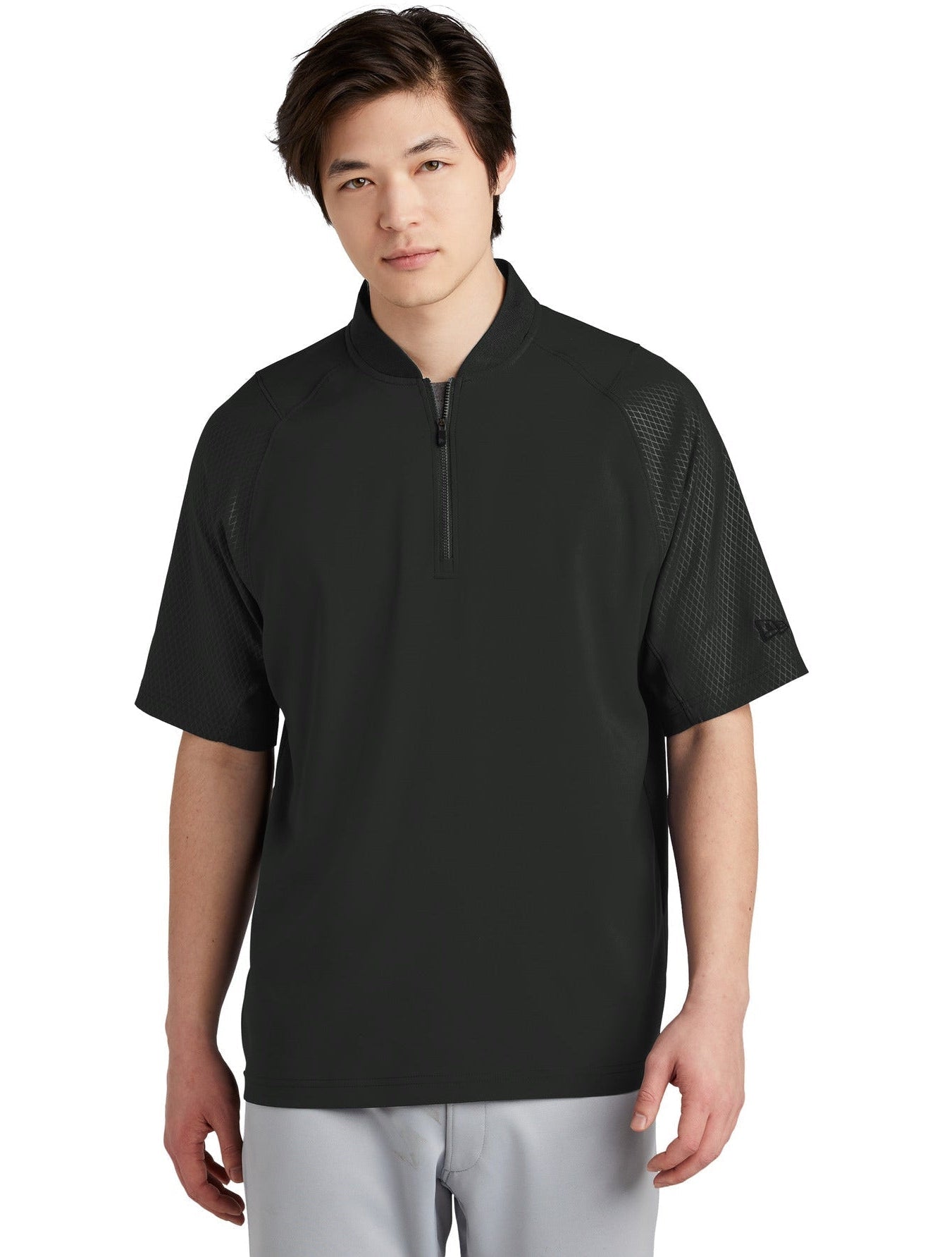 no-logo New Era Cage Short Sleeve 1/4-Zip Jacket-Regular-New Era-Thread Logic