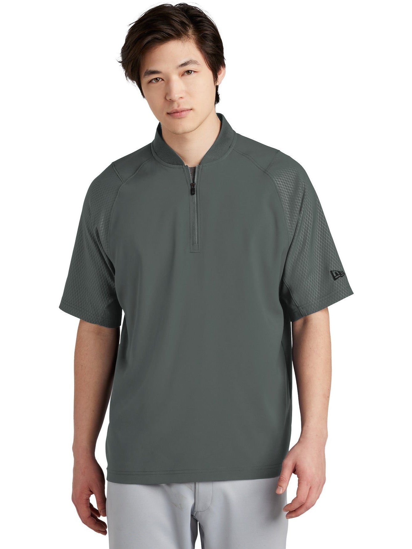 no-logo New Era Cage Short Sleeve 1/4-Zip Jacket-Regular-New Era-Thread Logic