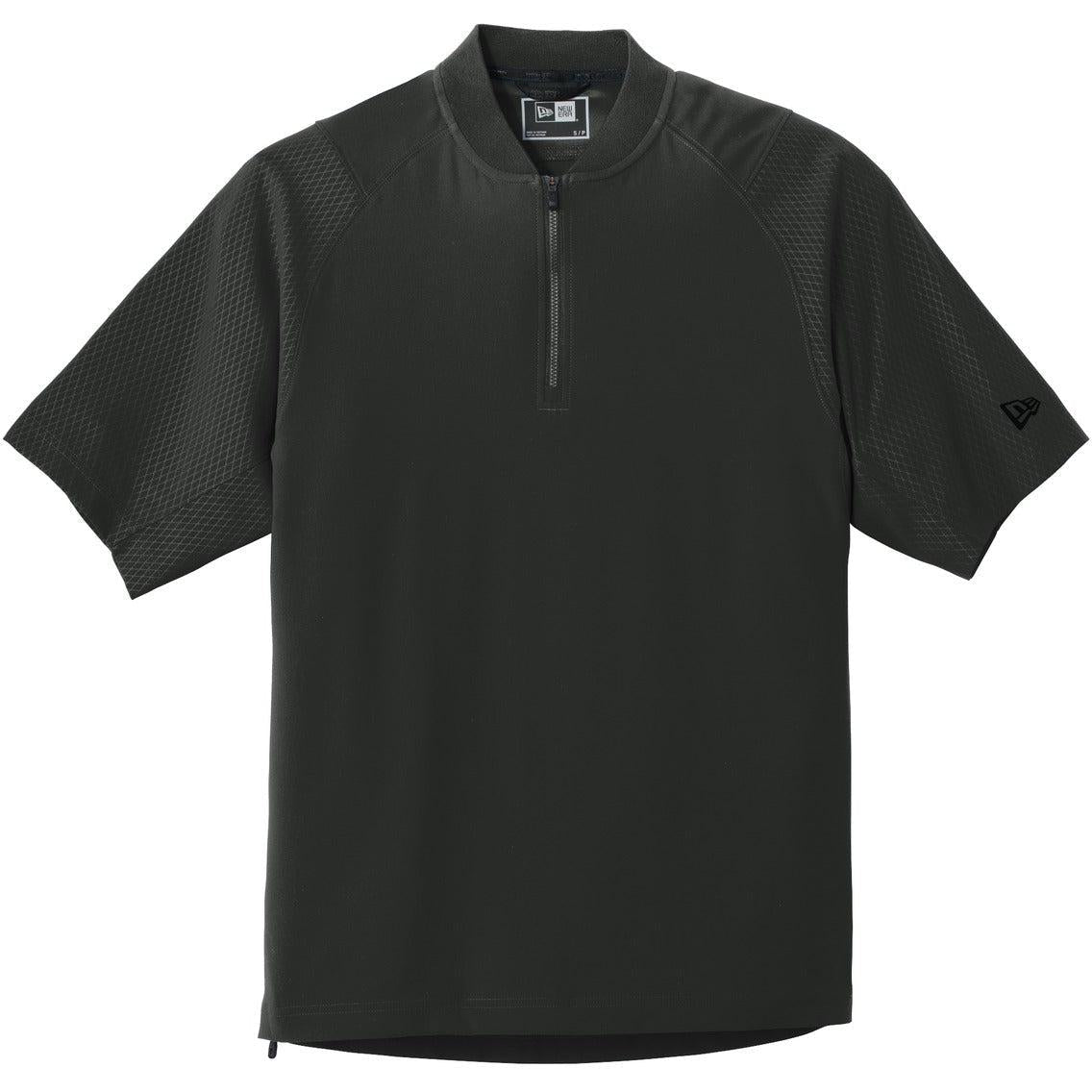 no-logo New Era Cage Short Sleeve 1/4-Zip Jacket-Regular-New Era-Black-S-Thread Logic