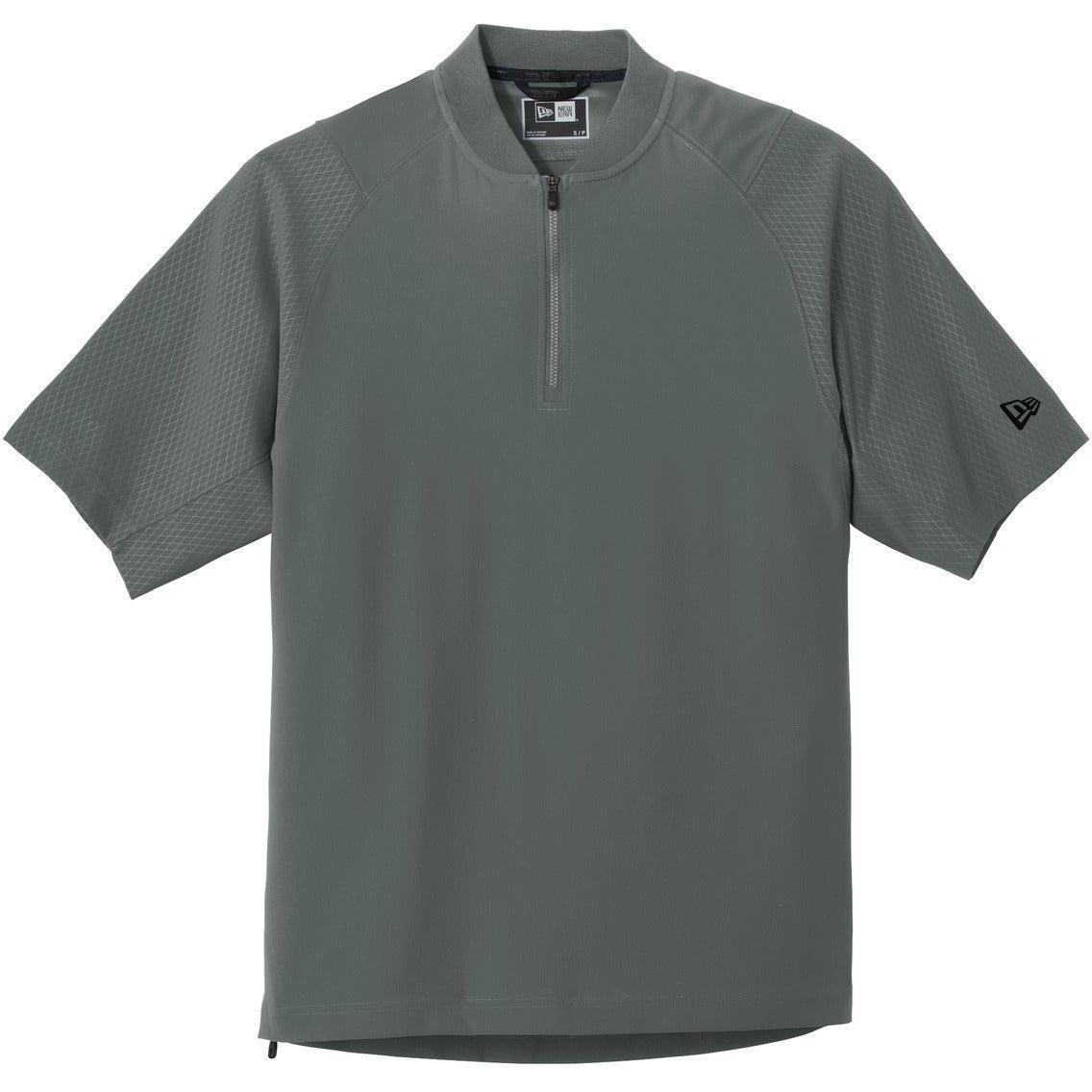 no-logo New Era Cage Short Sleeve 1/4-Zip Jacket-Regular-New Era-Graphite-S-Thread Logic