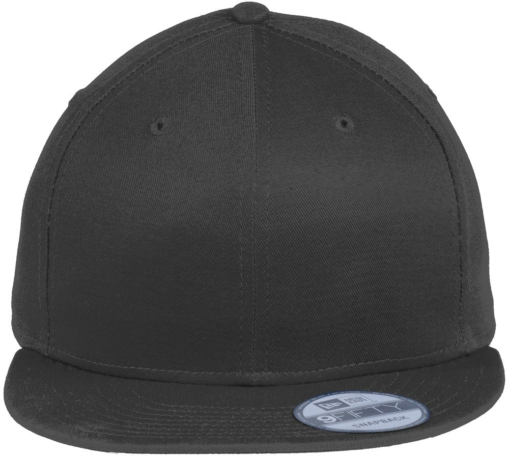 New Era Flat Bill Snapback Cap-Regular-New Era-Black-OSFA-Thread Logic