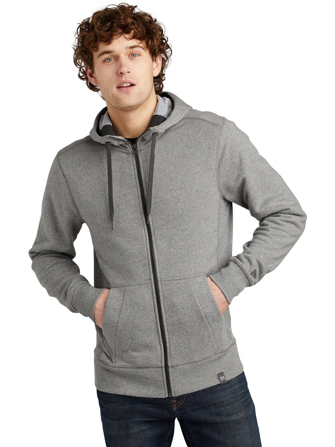 no-logo New Era French Terry Full-Zip Hoodie-Regular-New Era-Thread Logic