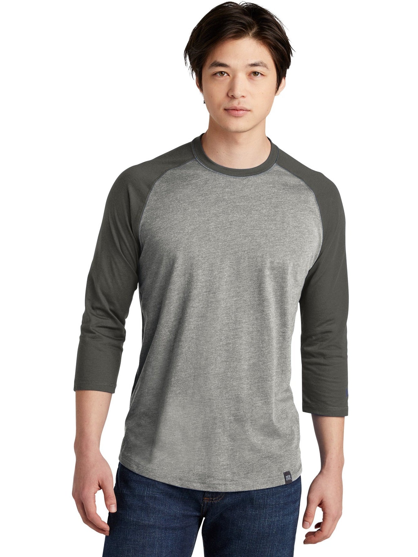 no-logo New Era Heritage 3/4-Sleeve Baseball Raglan Tee-Regular-New Era-Thread Logic