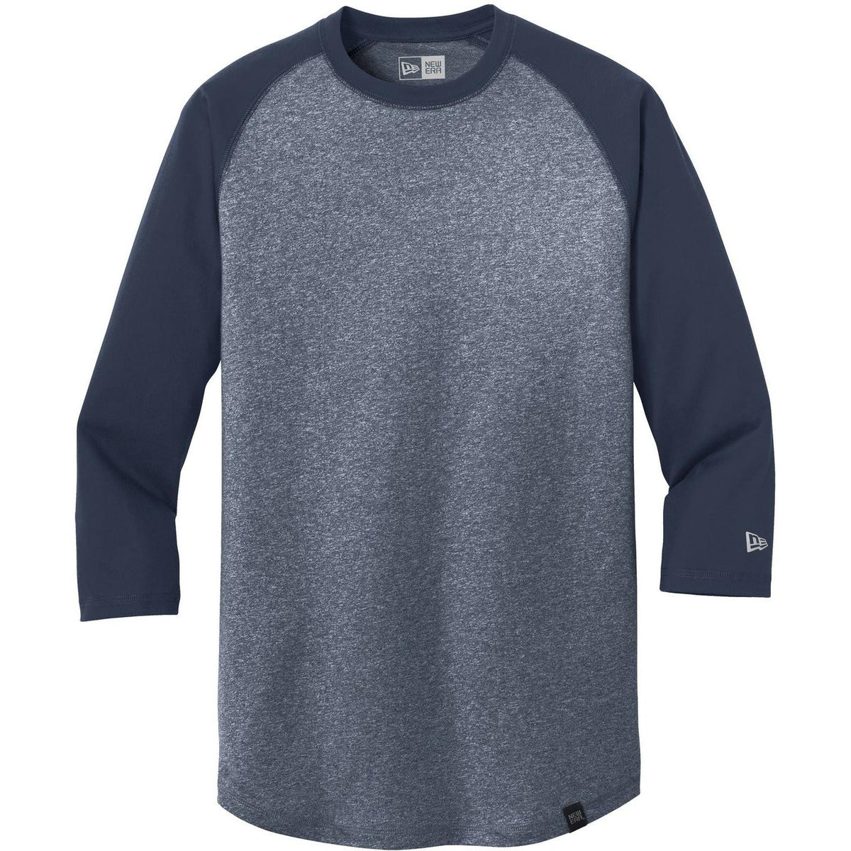no-logo New Era Heritage 3/4-Sleeve Baseball Raglan Tee-Regular-New Era-True Navy/True Navy Twist-S-Thread Logic