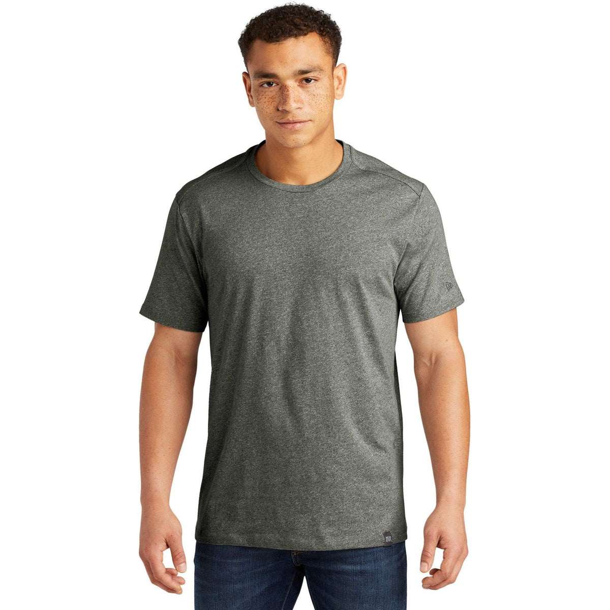 no-logo New Era Heritage Blend Crew Tee-Polos-New Era-Thread Logic