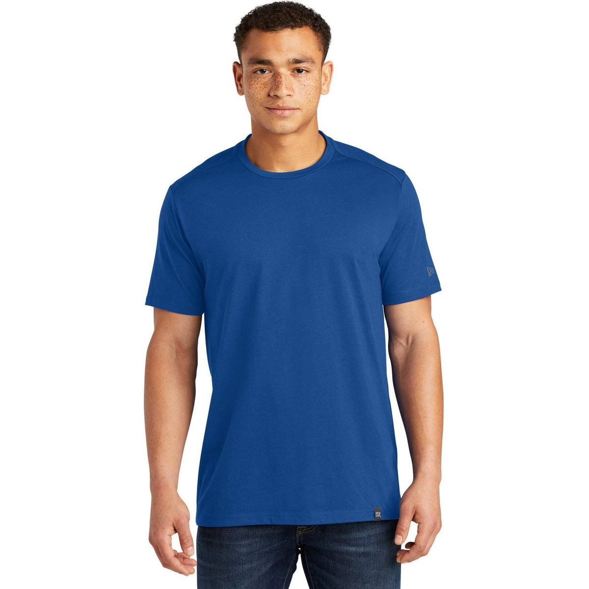 no-logo New Era Heritage Blend Crew Tee-Polos-New Era-Thread Logic