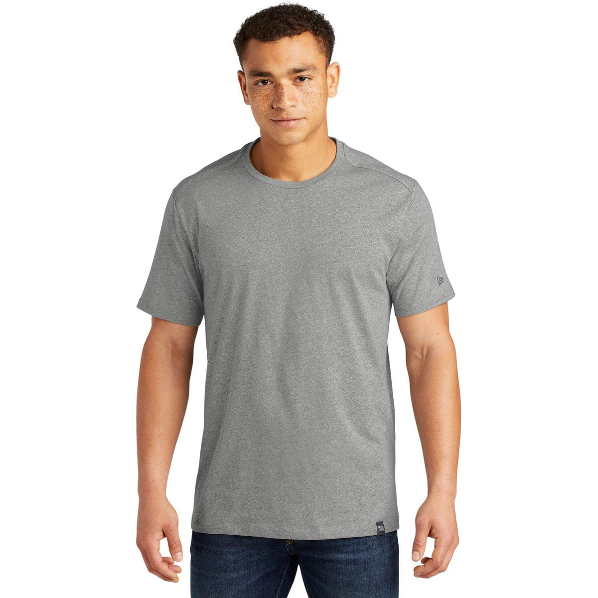 no-logo New Era Heritage Blend Crew Tee-Polos-New Era-Thread Logic