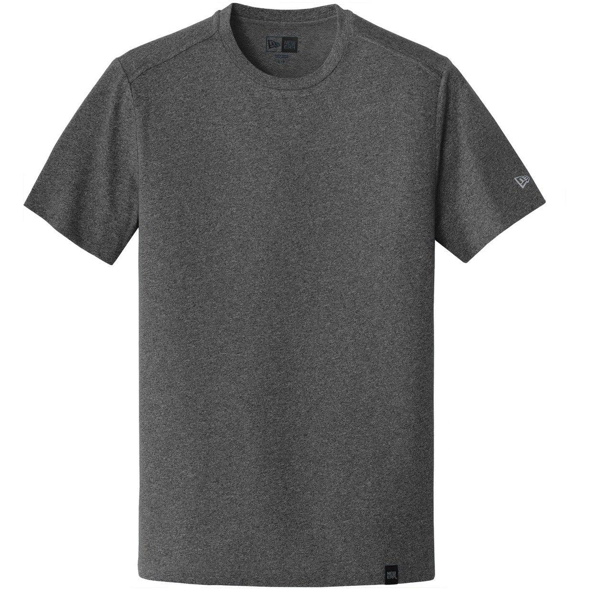 no-logo New Era Heritage Blend Crew Tee-Polos-New Era-Black Heather-S-Thread Logic