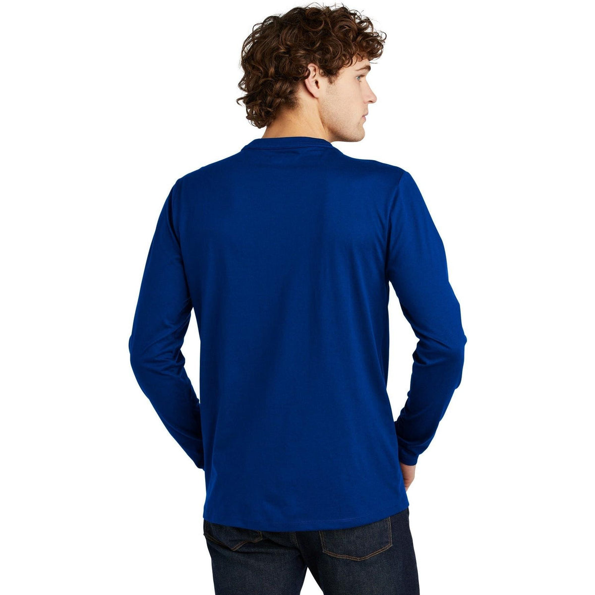no-logo New Era Heritage Blend Long Sleeve Crew Tee-Regular-New Era-Thread Logic