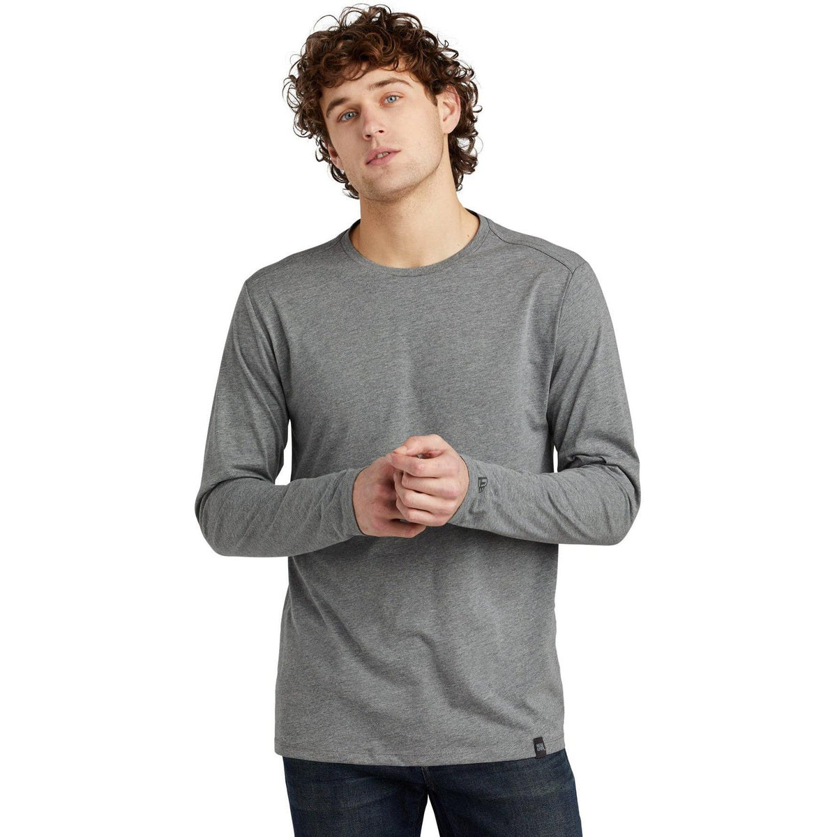 no-logo New Era Heritage Blend Long Sleeve Crew Tee-Regular-New Era-Thread Logic