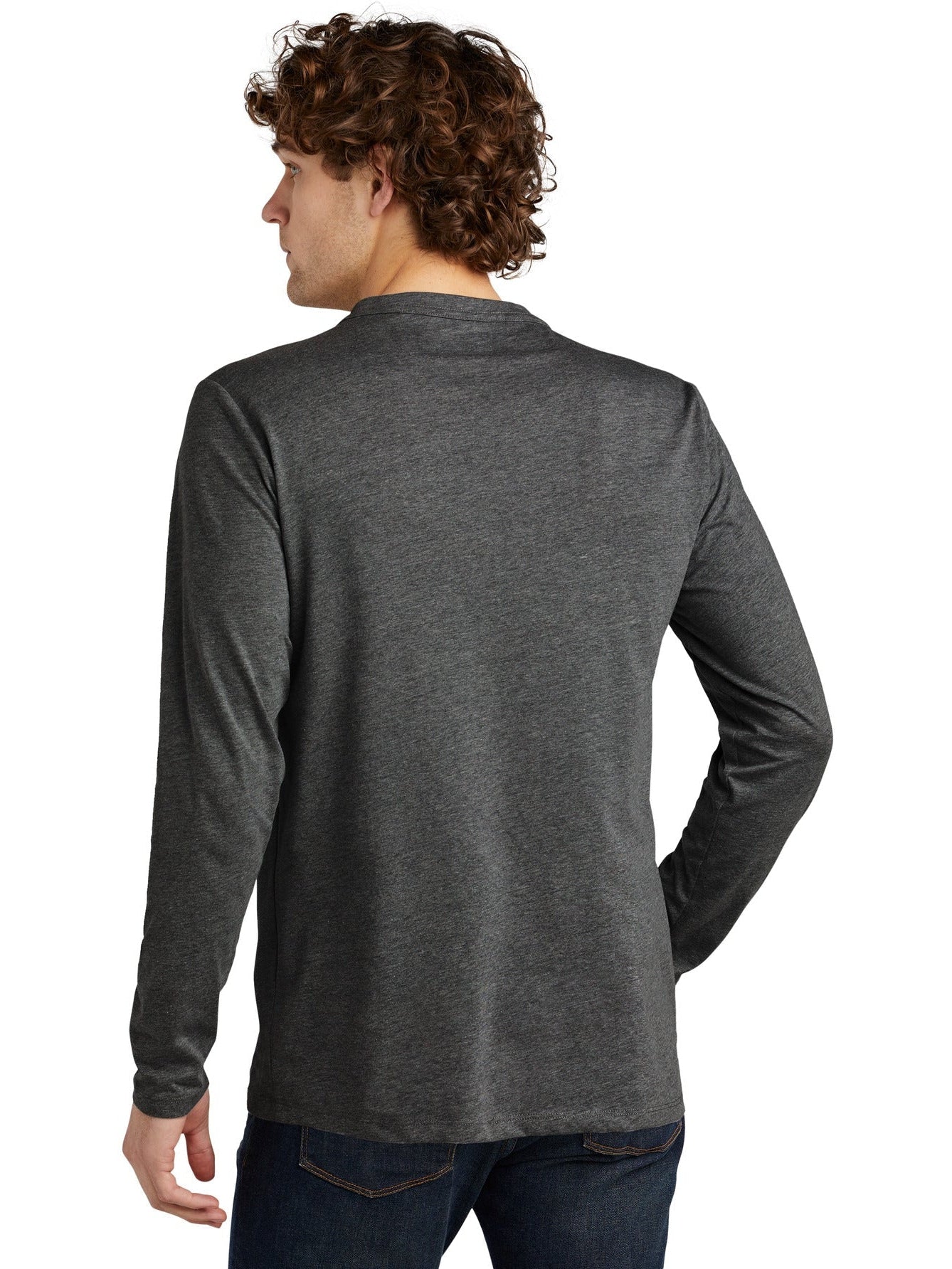 no-logo New Era Heritage Blend Long Sleeve Crew Tee-Regular-New Era-Thread Logic