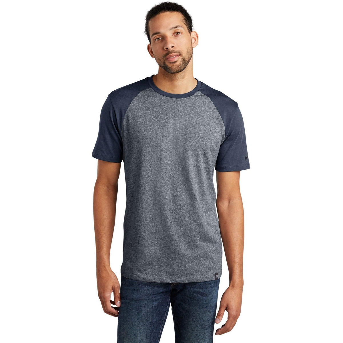 no-logo New Era Heritage Blend Varsity Tee-Polos-New Era-Thread Logic
