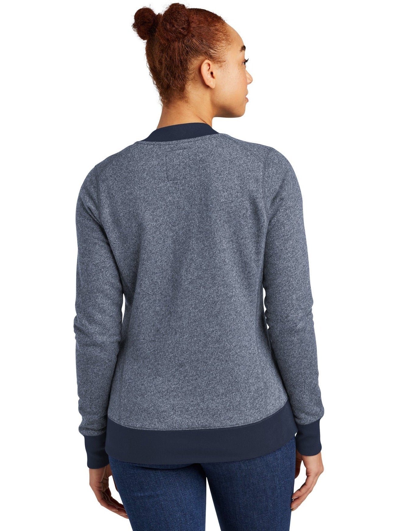 no-logo New Era Ladies French Terry Baseball Full-Zip-Regular-New Era-Thread Logic