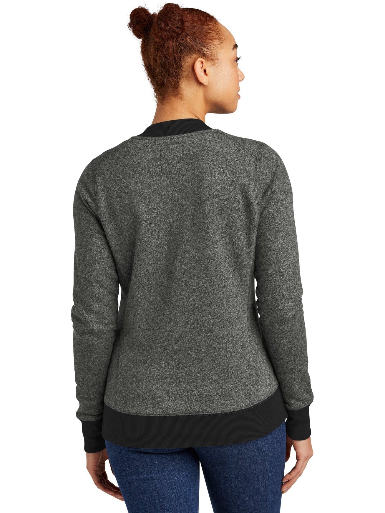 no-logo New Era Ladies French Terry Baseball Full-Zip-Regular-New Era-Thread Logic