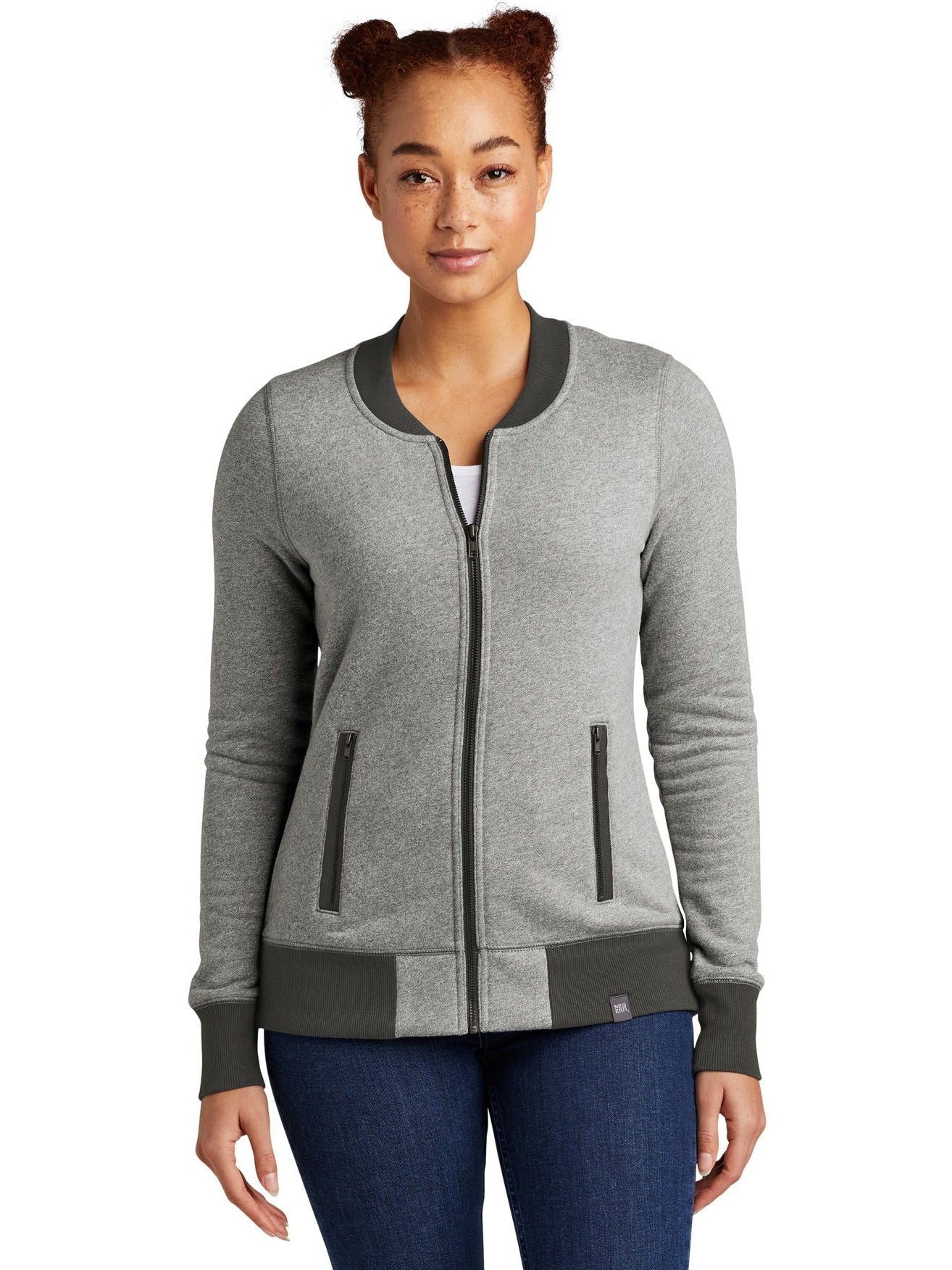 no-logo New Era Ladies French Terry Baseball Full-Zip-Regular-New Era-Thread Logic