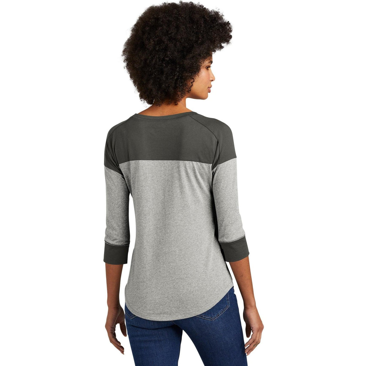 no-logo New Era Women's Heritage 3/4-Sleeve Baseball Raglan Tee-Regular-New Era-Thread Logic