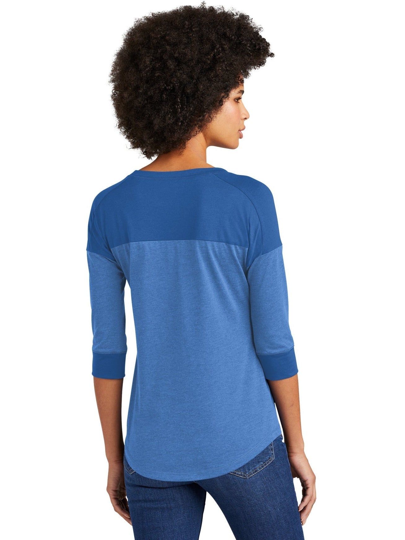 no-logo New Era Ladies Heritage 3/4-Sleeve Baseball Raglan Tee-Regular-New Era-Thread Logic