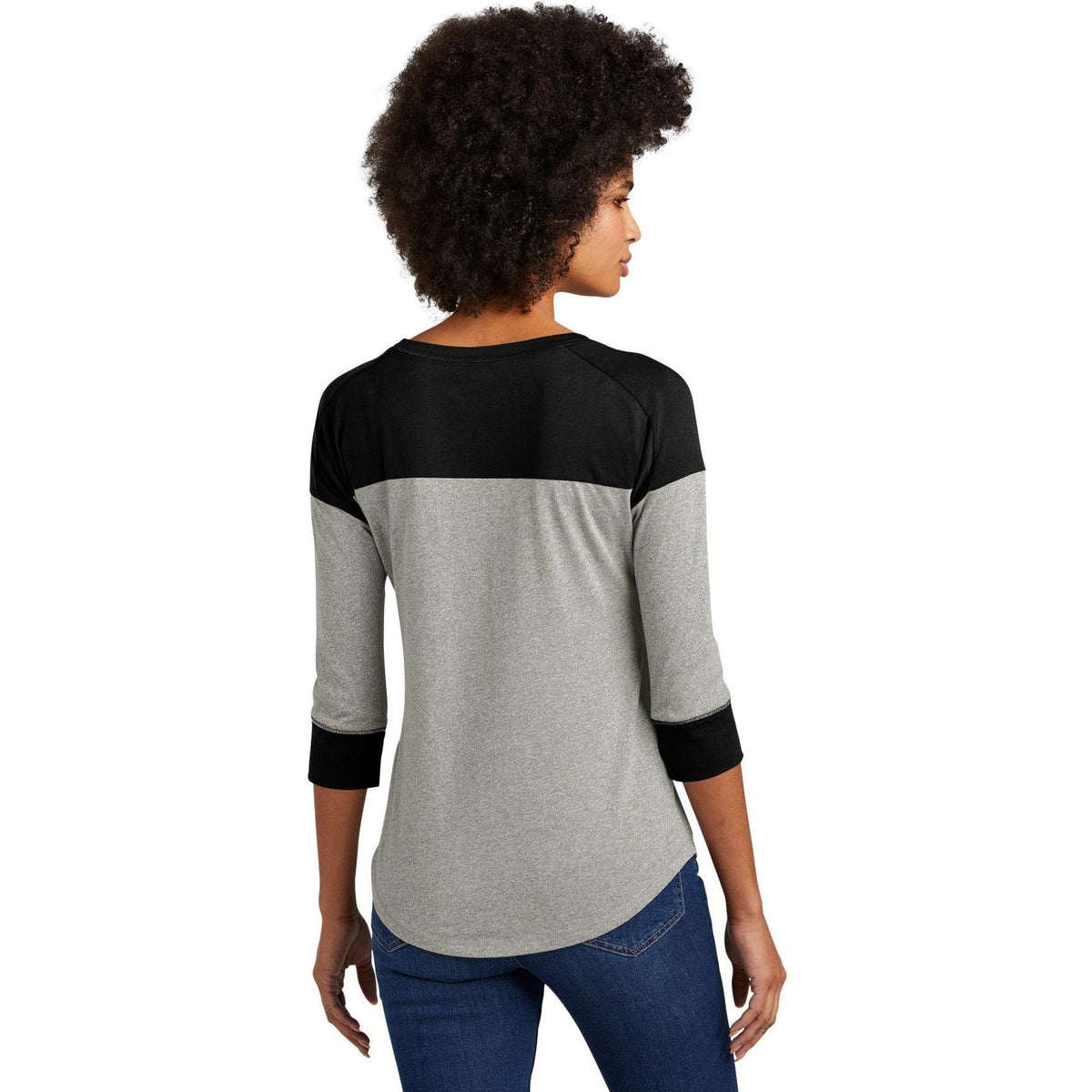no-logo New Era Women's Heritage 3/4-Sleeve Baseball Raglan Tee-Regular-New Era-Thread Logic