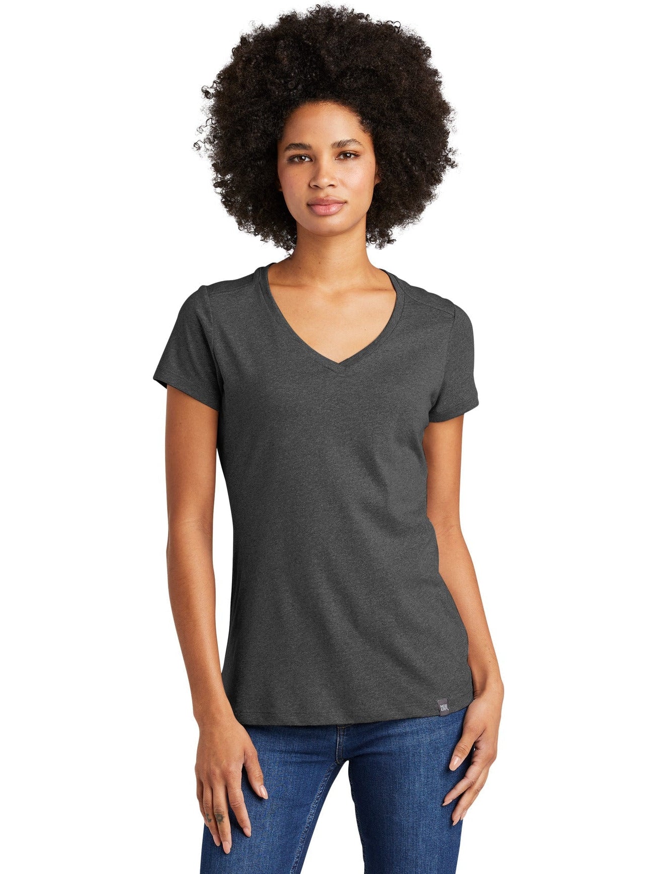 no-logo New Era Ladies Heritage Blend V-Neck Tee-Regular-New Era-Thread Logic