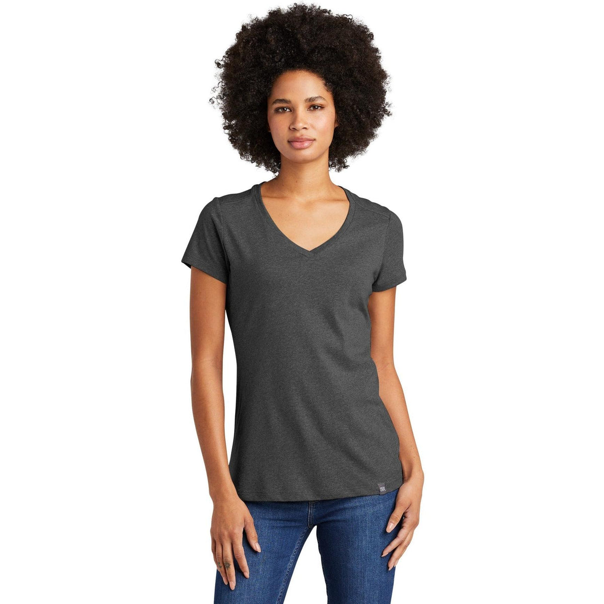 no-logo New Era Ladies Heritage Blend V-Neck Tee-Regular-New Era-Thread Logic