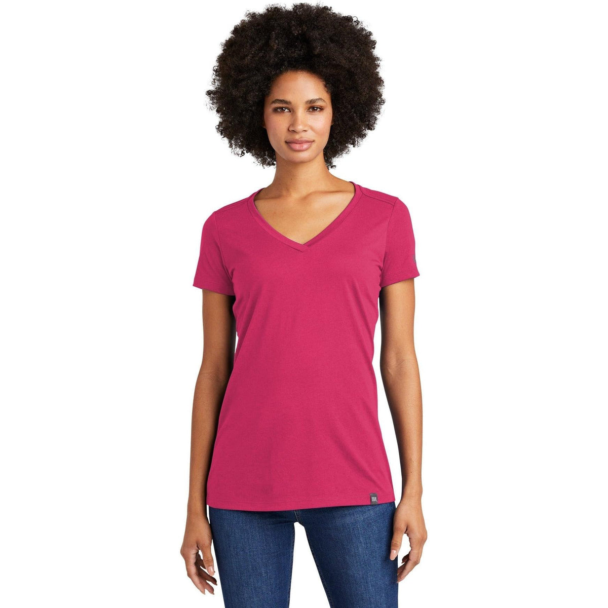 no-logo New Era Ladies Heritage Blend V-Neck Tee-Regular-New Era-Thread Logic