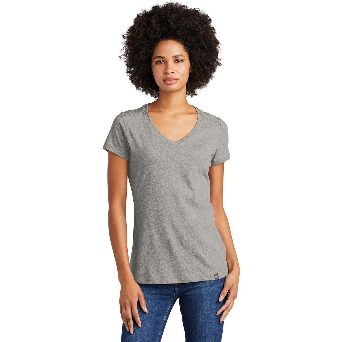 no-logo New Era Ladies Heritage Blend V-Neck Tee-Regular-New Era-Thread Logic