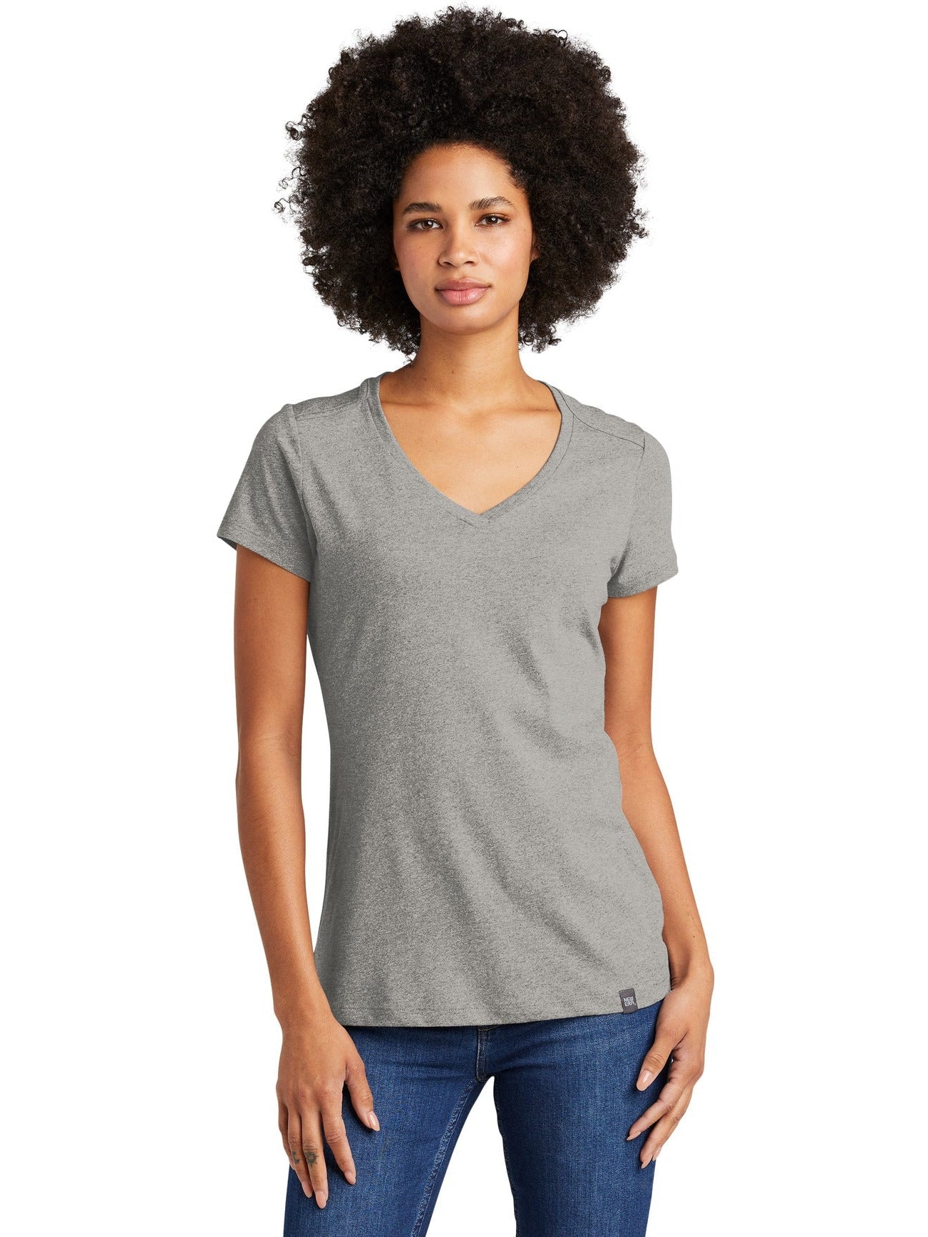 no-logo New Era Ladies Heritage Blend V-Neck Tee-Regular-New Era-Thread Logic