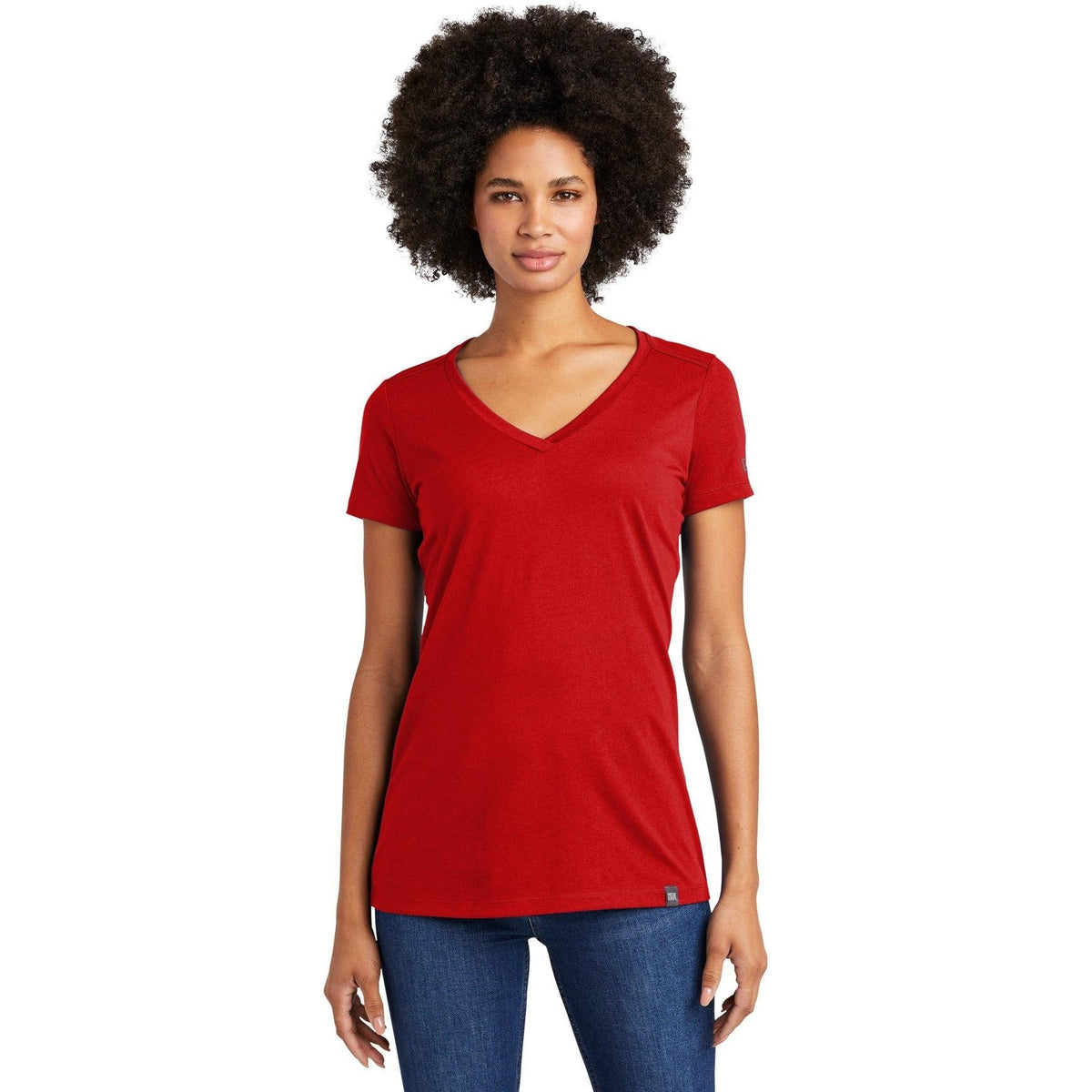 no-logo New Era Ladies Heritage Blend V-Neck Tee-Regular-New Era-Thread Logic