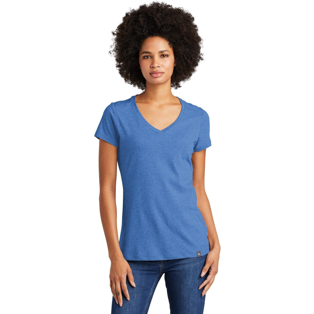no-logo New Era Ladies Heritage Blend V-Neck Tee-Regular-New Era-Thread Logic